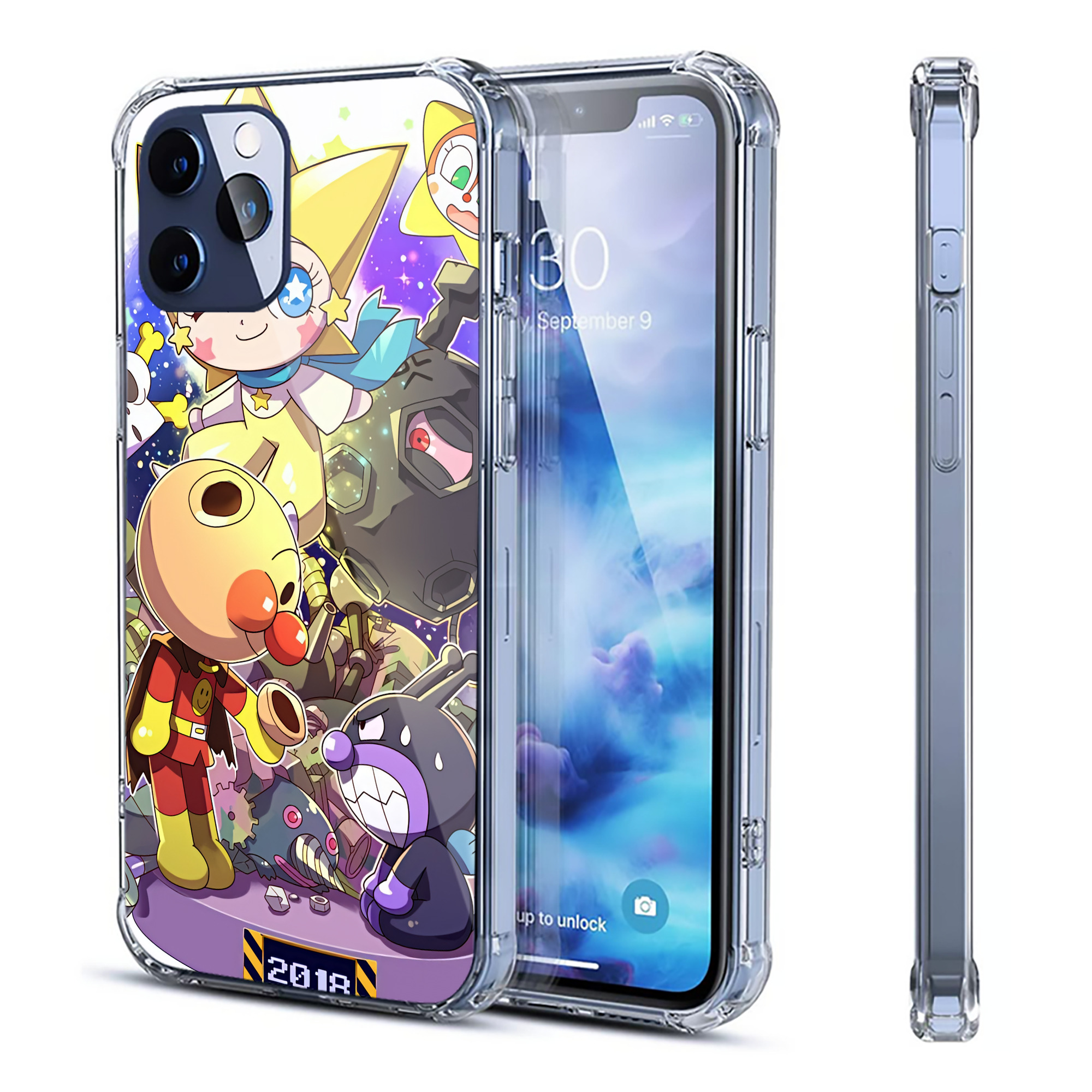 （画像用） アンパンマン Anpanman 【iPhone 12シリーズ対応】透明スマホケース（クリアソフトケース）